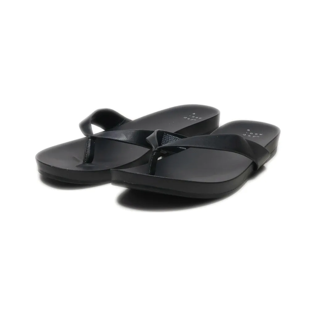 A New Day Flip Flops Fabric Black Colour For Women