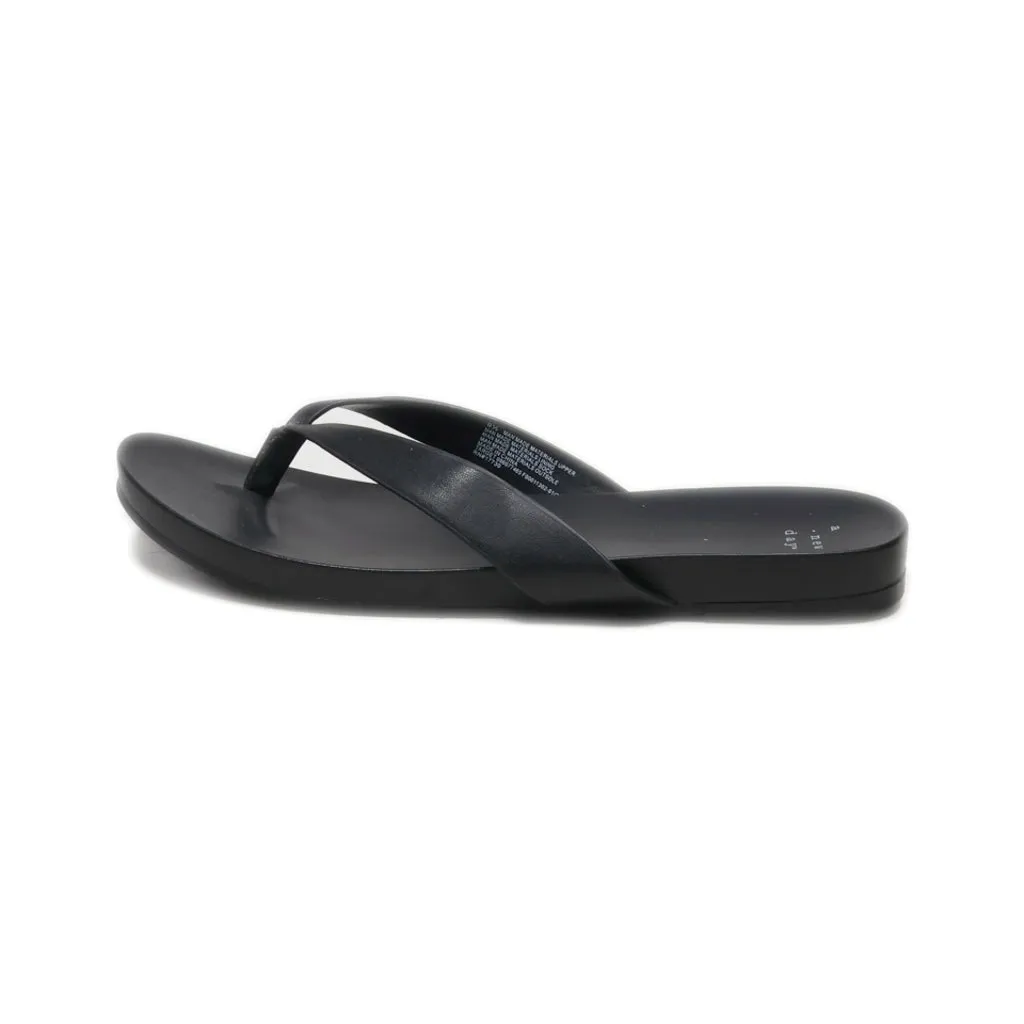 A New Day Flip Flops Fabric Black Colour For Women