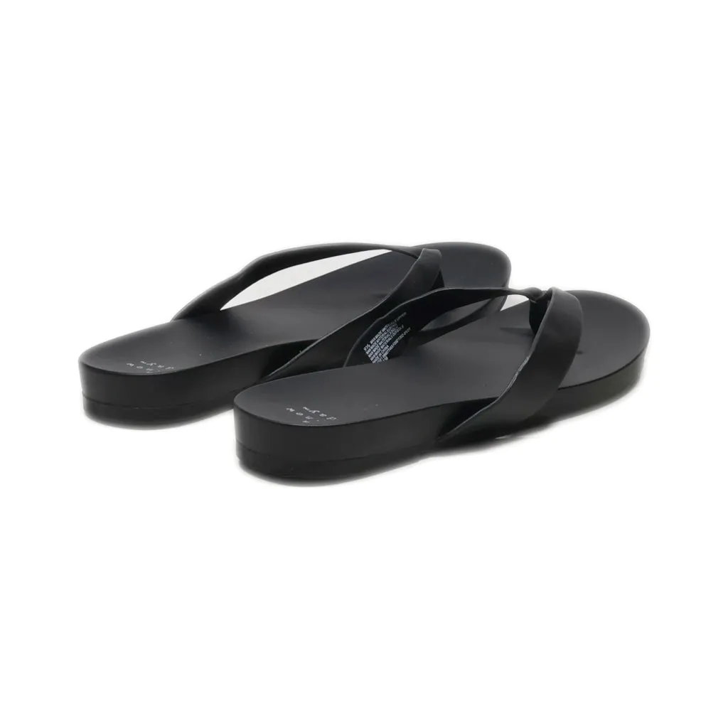 A New Day Flip Flops Fabric Black Colour For Women