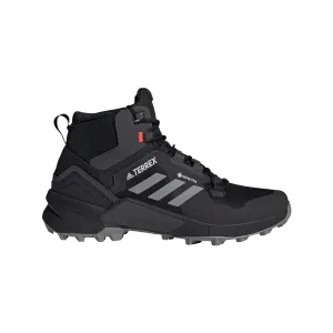 Adidas Men&#x27;s Terrex Swift R3 Mid GORE-TEX Hiking Shoes Core Black/Grey Three/Solar Red | Buy Adidas Men&#x27;s Terrex Swift R3 Mid GORE-TEX Hiking Shoes Core Black/Grey Three/Solar Red here | Outnorth