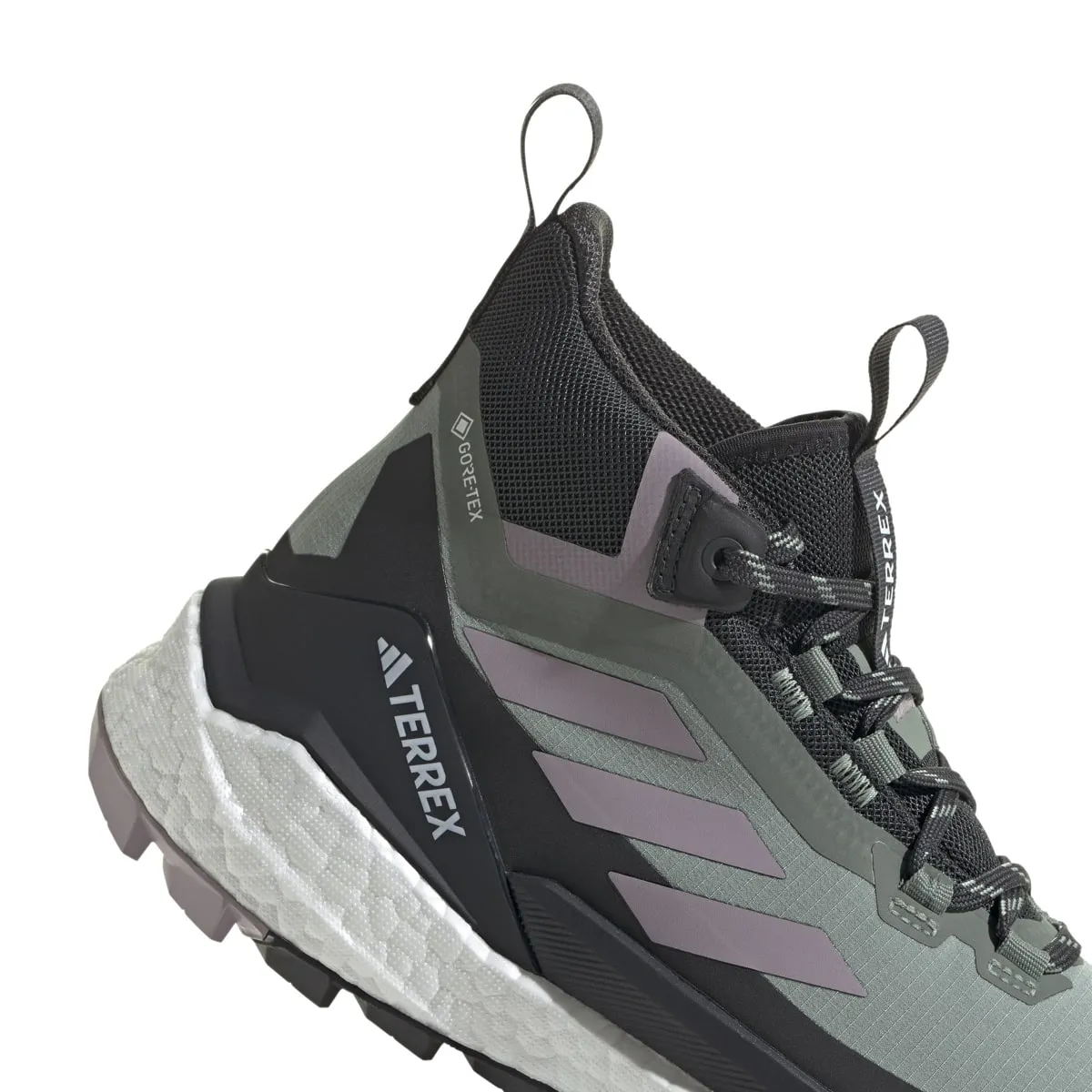 Adidas Women&#x27;s TERREX Free Hiker GORE-TEX 2.0 Hiking Shoes Silgrn/Prlofi/Carbon | Buy Adidas Women&#x27;s TERREX Free Hiker GORE-TEX 2.0 Hiking Shoes Silgrn/Prlofi/Carbon here | Outnorth