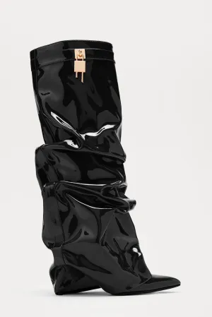 Atlas Patent Overlay Boots - Black