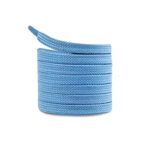 Bacca Bucci Sneaker Shoe Laces | Flat | Black-Sky Blue