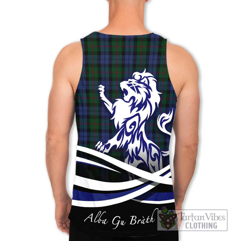 Baird Tartan Men's Tank Top with Alba Gu Brath Regal Lion Emblem