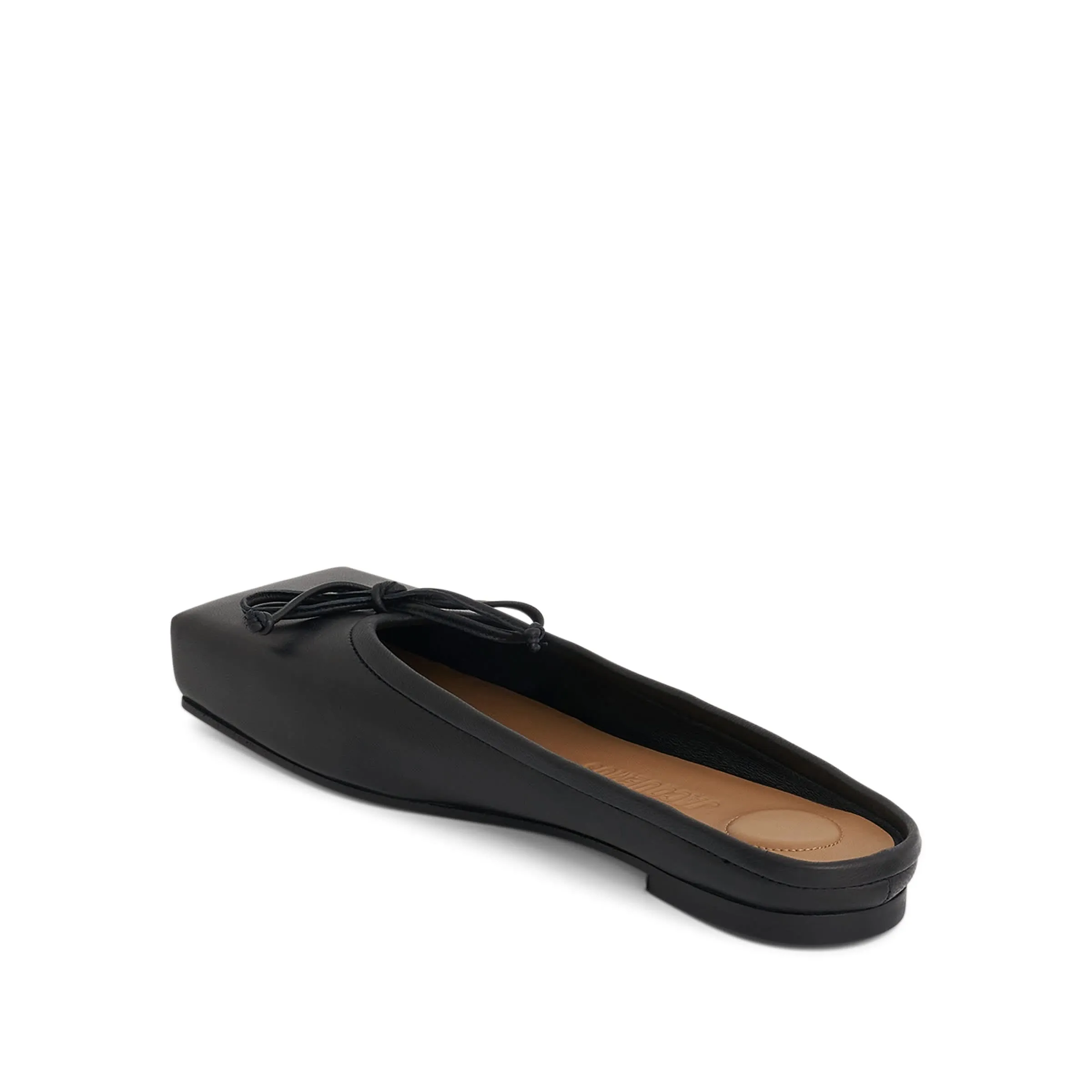 Ballet Flat Mules in Black