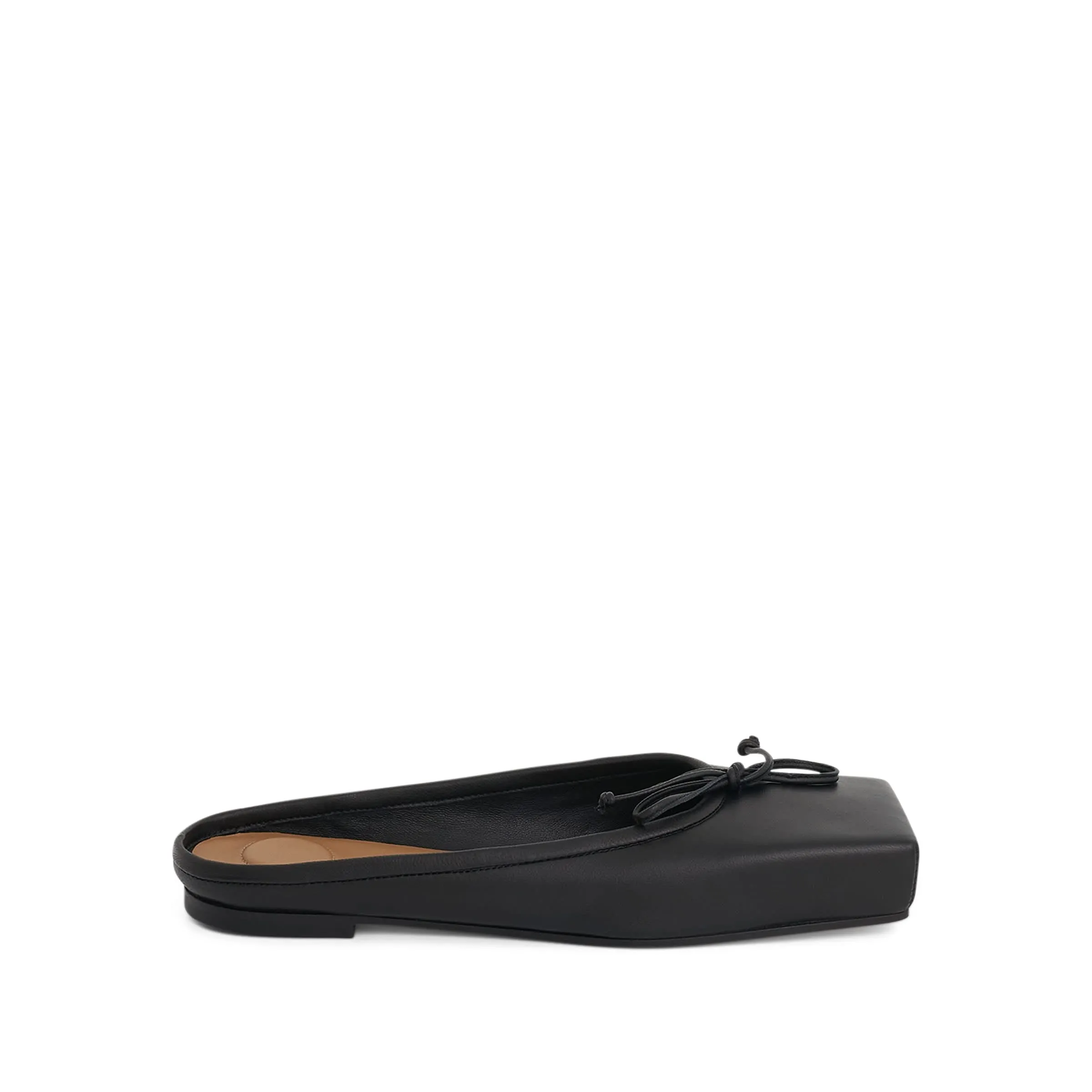 Ballet Flat Mules in Black