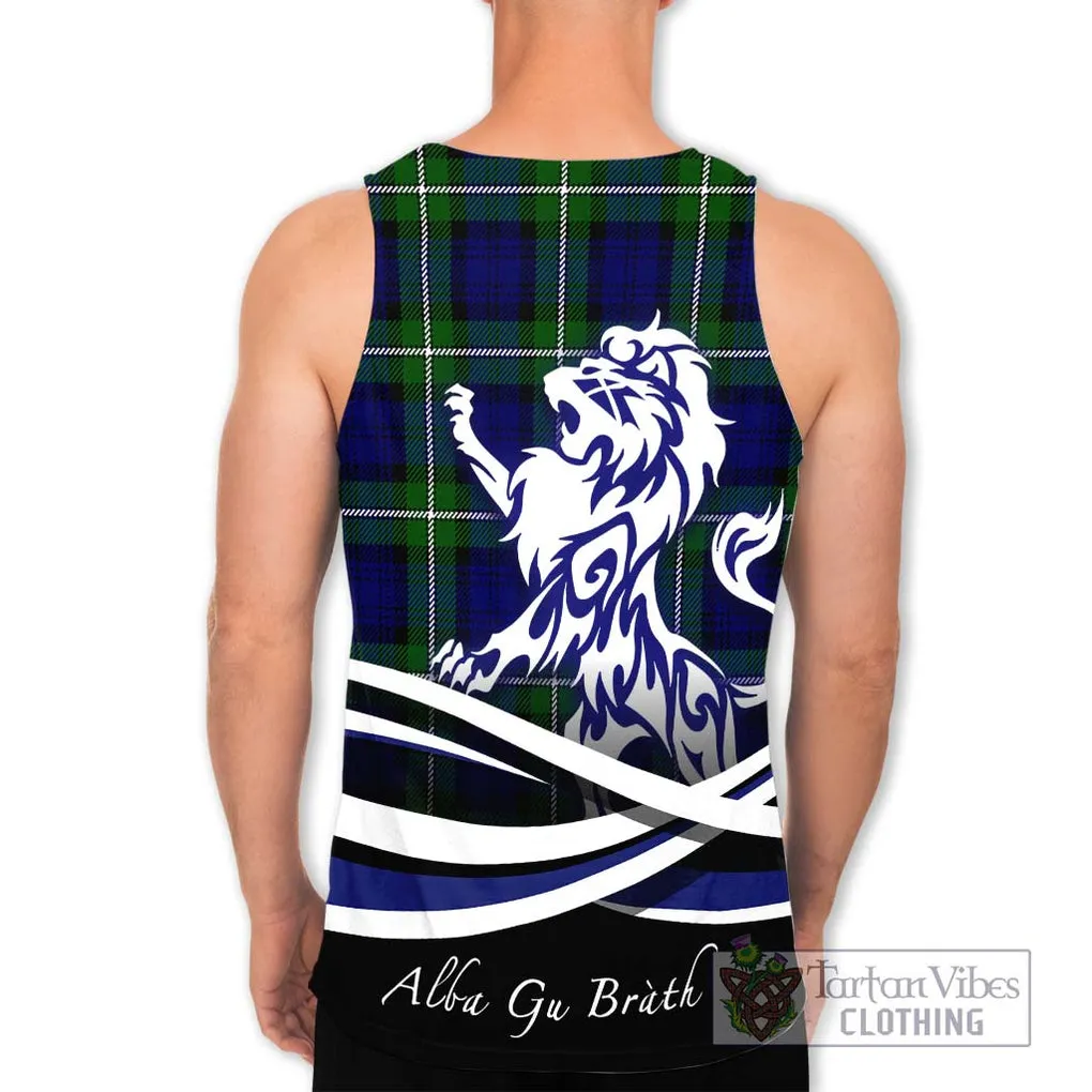 Bannerman Tartan Men's Tank Top with Alba Gu Brath Regal Lion Emblem