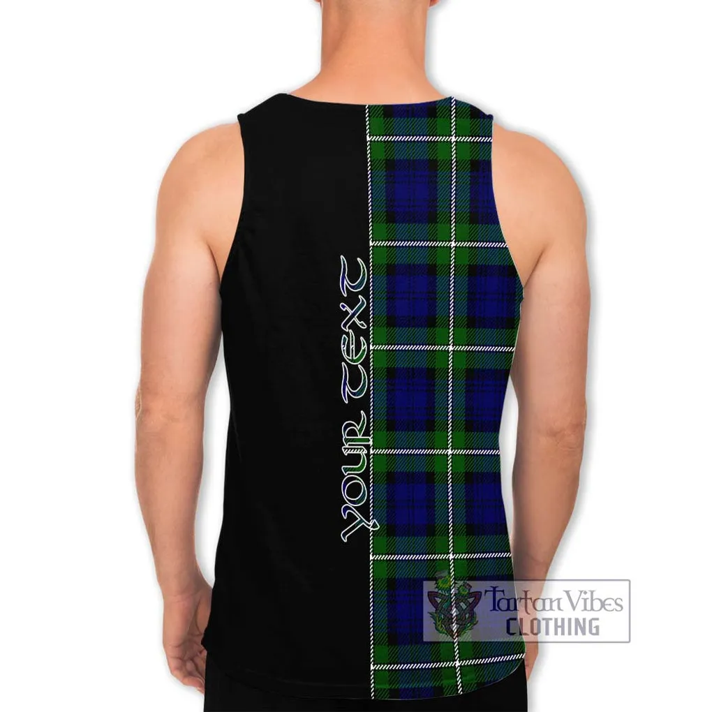 Bannerman Tartan Men's Tank Top with Family Crest and Half Of Me Style