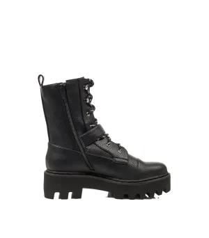 Basic Lace Up Combat Boots - Black