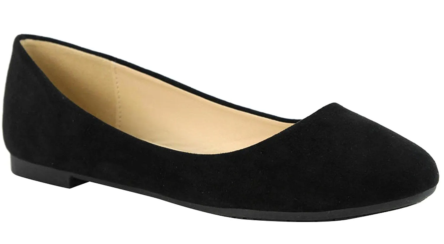 Bella Marie Women's Classic Round Toe Slip On Ballet Flats