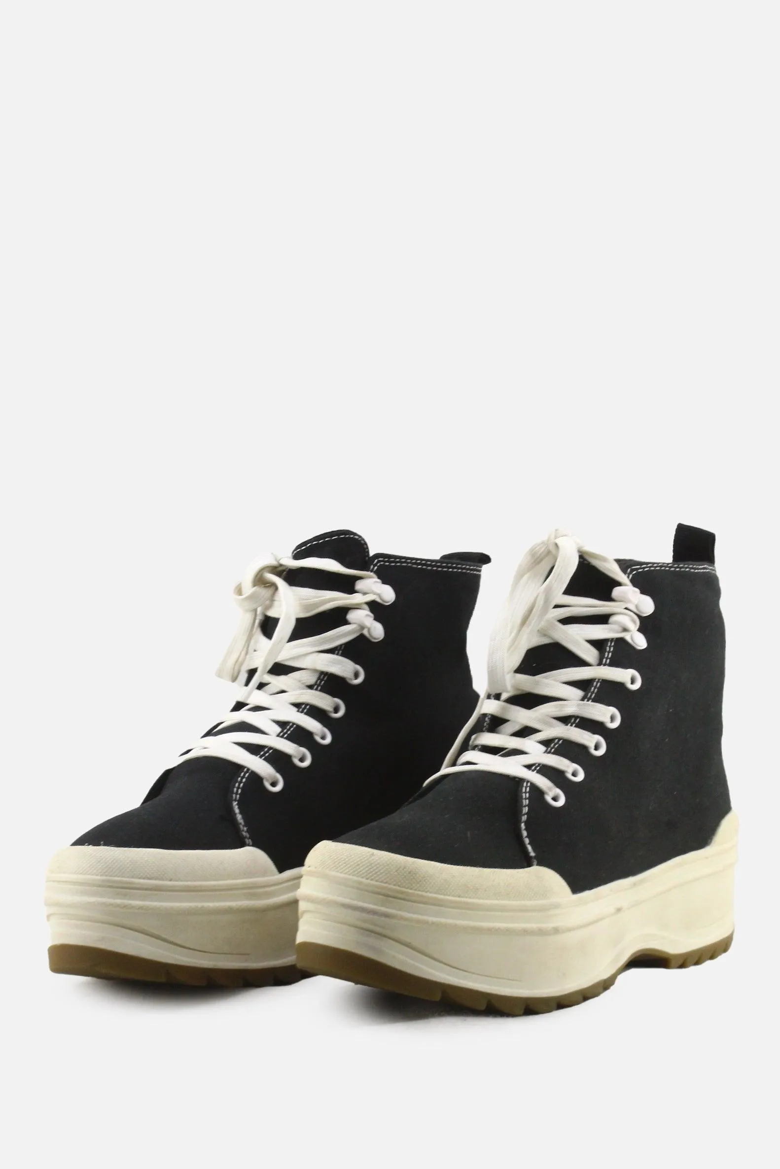 Bershka Laces Combat Boots | Textile