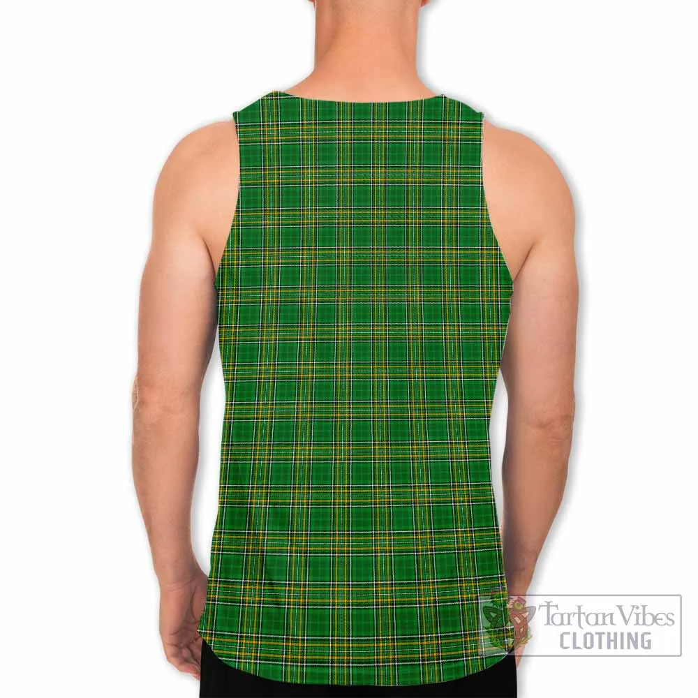 Bevens Irish Clan Tartan Men's Tank Top with Coat of Arms