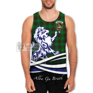 Beveridge Tartan Men's Tank Top with Alba Gu Brath Regal Lion Emblem