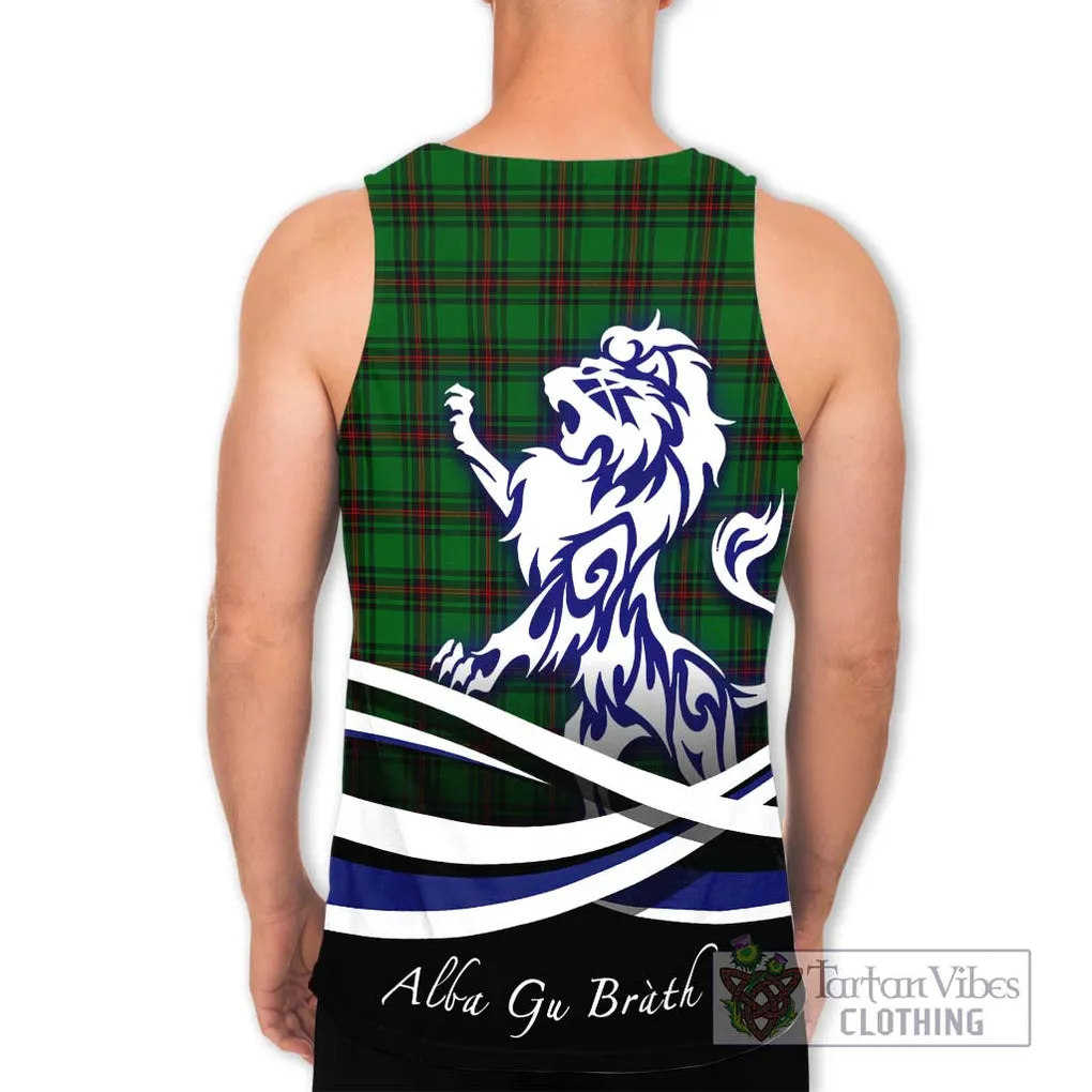 Beveridge Tartan Men's Tank Top with Alba Gu Brath Regal Lion Emblem