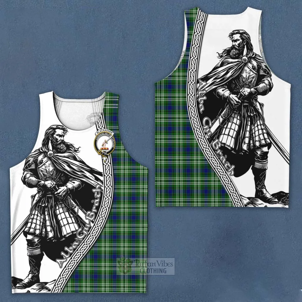 Blackadder Tartan Clan Crest Men's Tank Top with Highlander Warrior Celtic Style