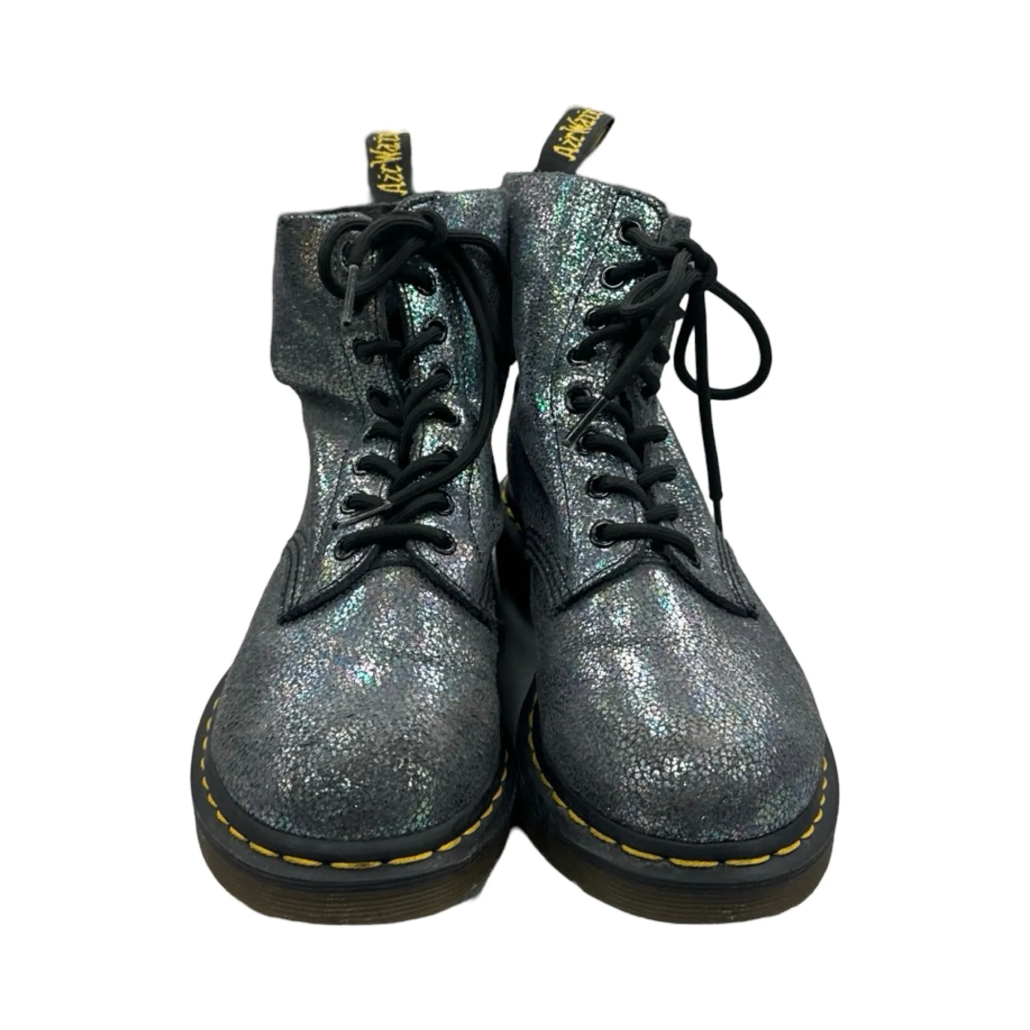 Boots Combat By Dr Martens In Silver, Size: 7