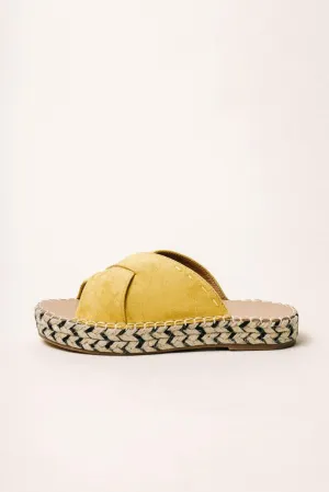 Bridget Platform Sandals in Yellow - FINAL SALE