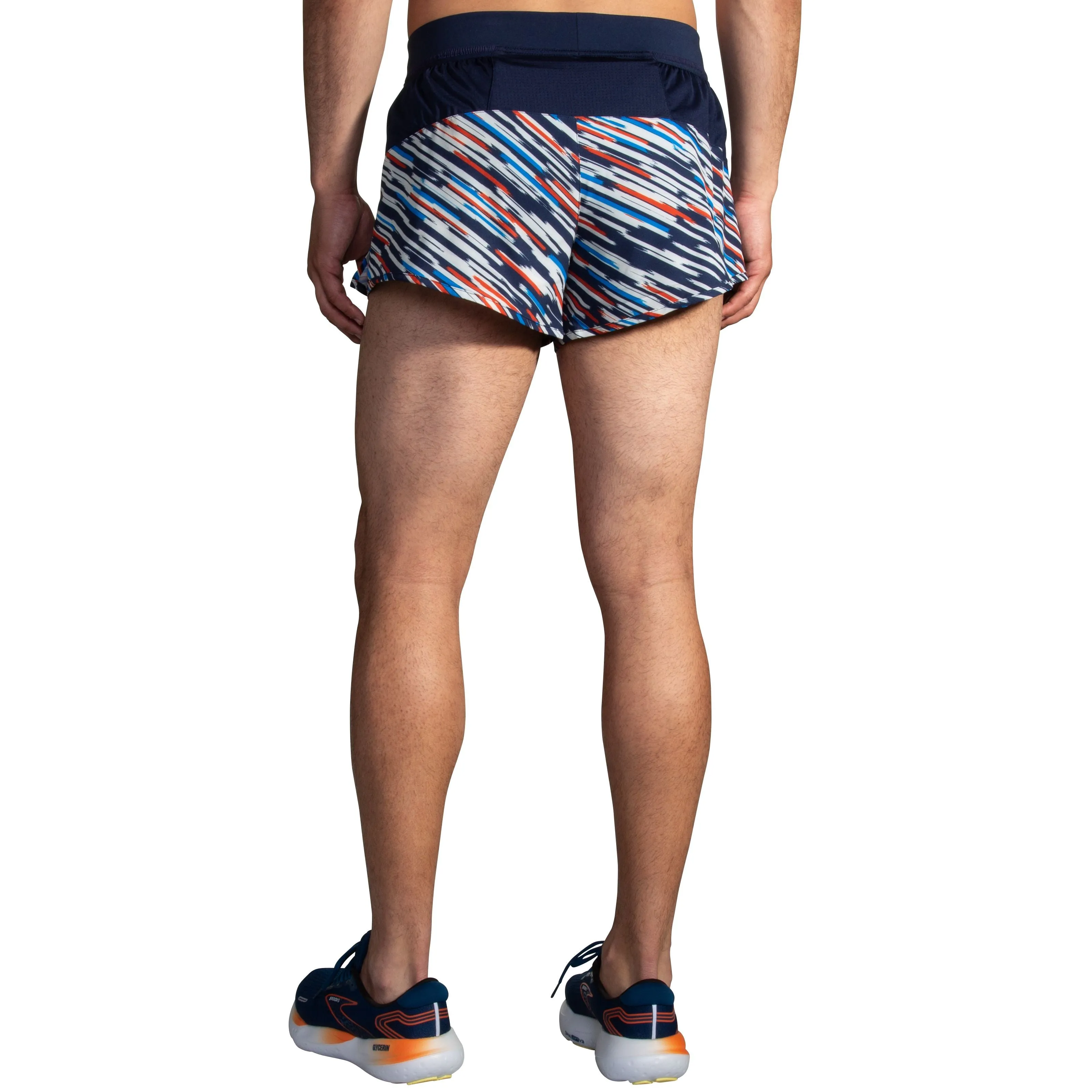 Brooks | Sherpa 3" Split Short | Men's | Motion Print/Run USA