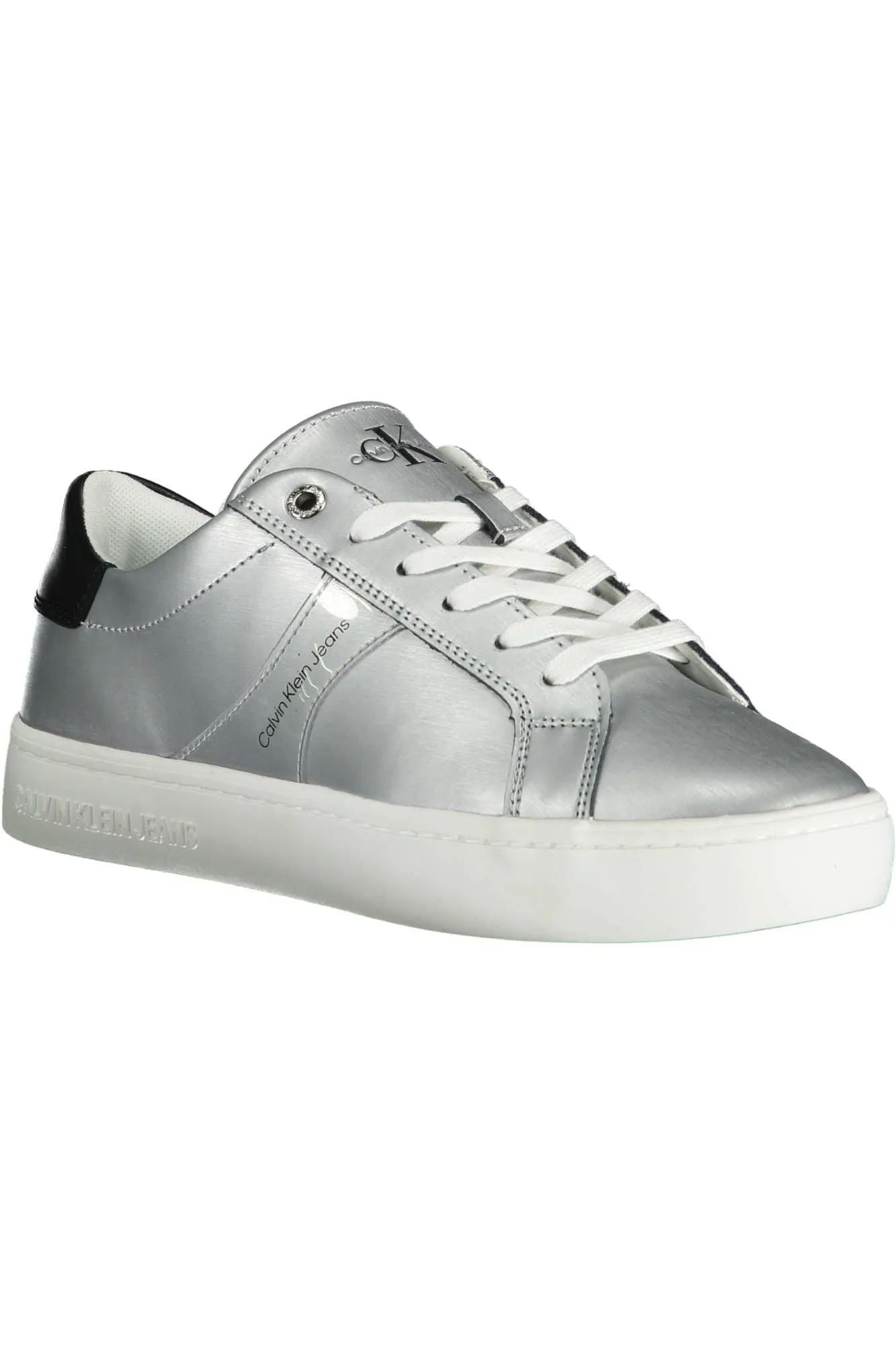 Calvin Klein Silver Cotton Women Sneaker