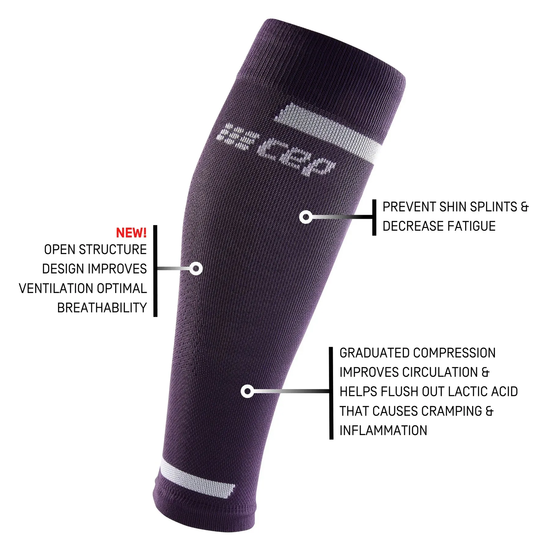 CEP | The Run Compression Calf Sleeves 4.0 | Women's | Violet