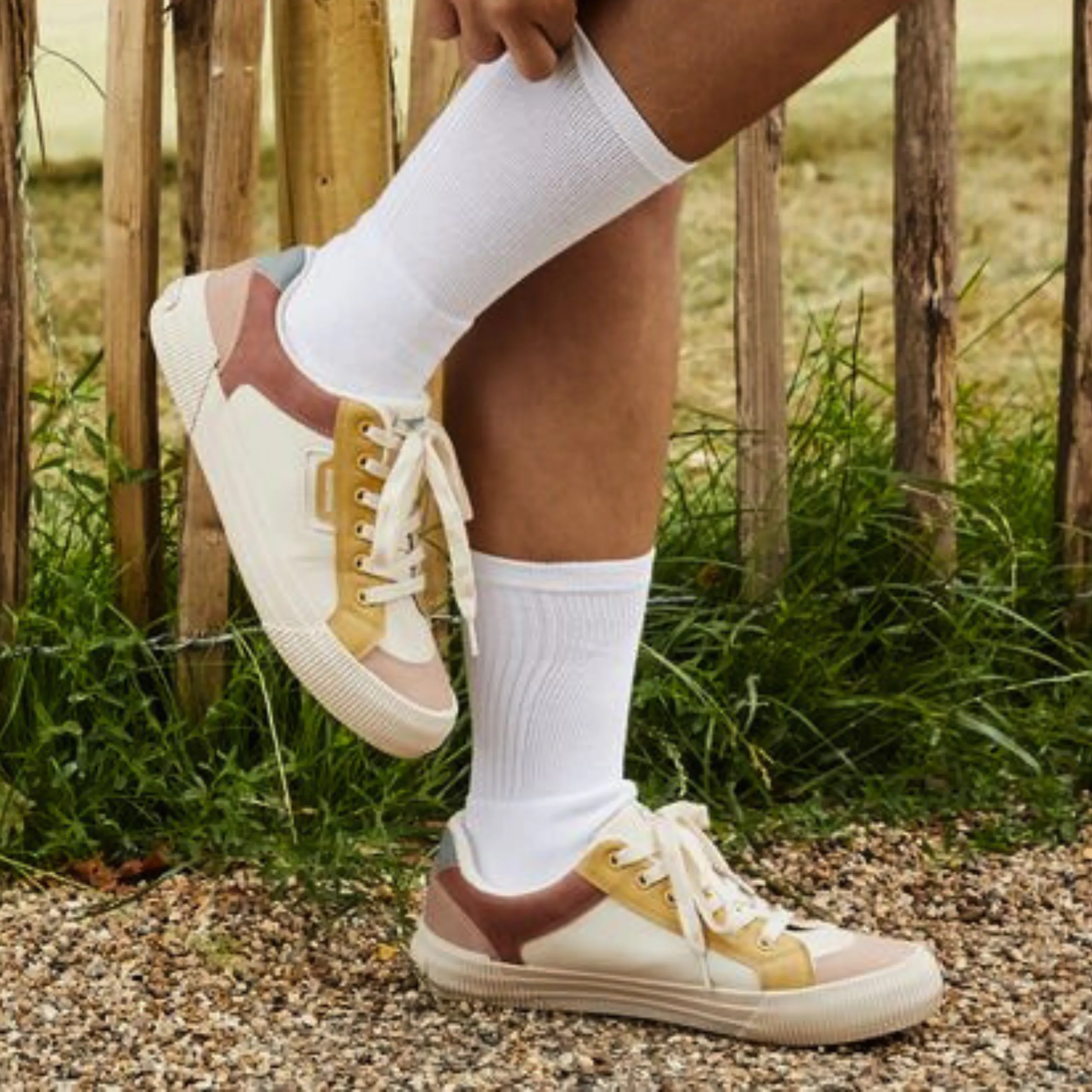 Cheery Tan Color Block Sneaker