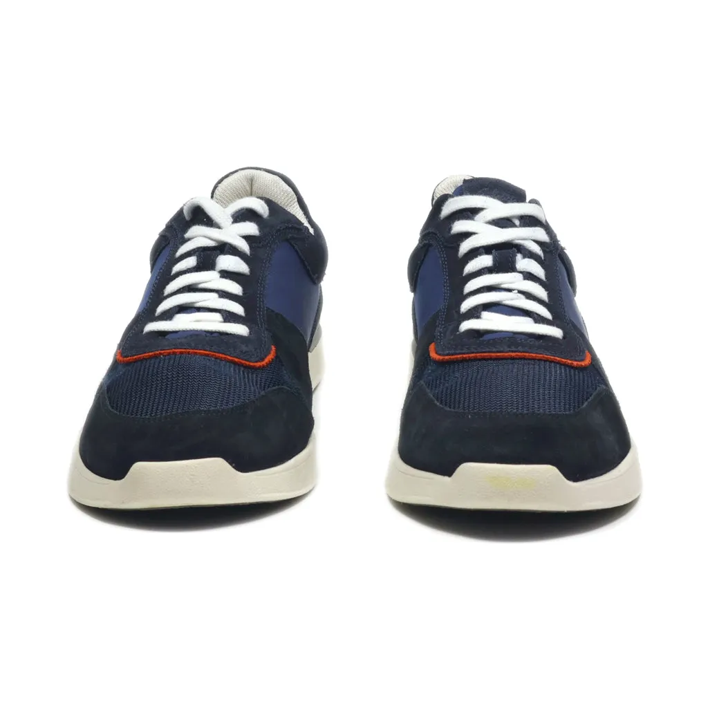 Clarks Low-Top Sneakers Suede Blue Colour For Men