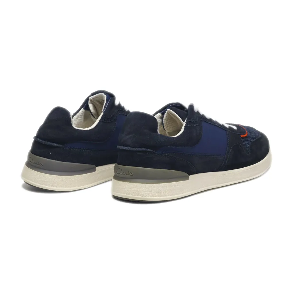 Clarks Low-Top Sneakers Suede Blue Colour For Men