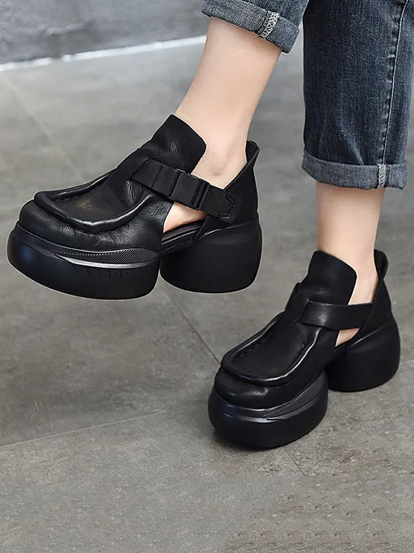 Closed-Toe Sandals Platform Shoes