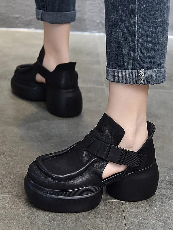 Closed-Toe Sandals Platform Shoes