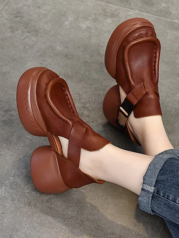 Closed-Toe Sandals Platform Shoes