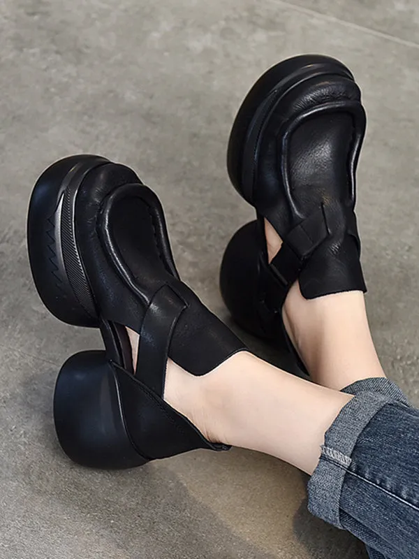 Closed-Toe Sandals Platform Shoes