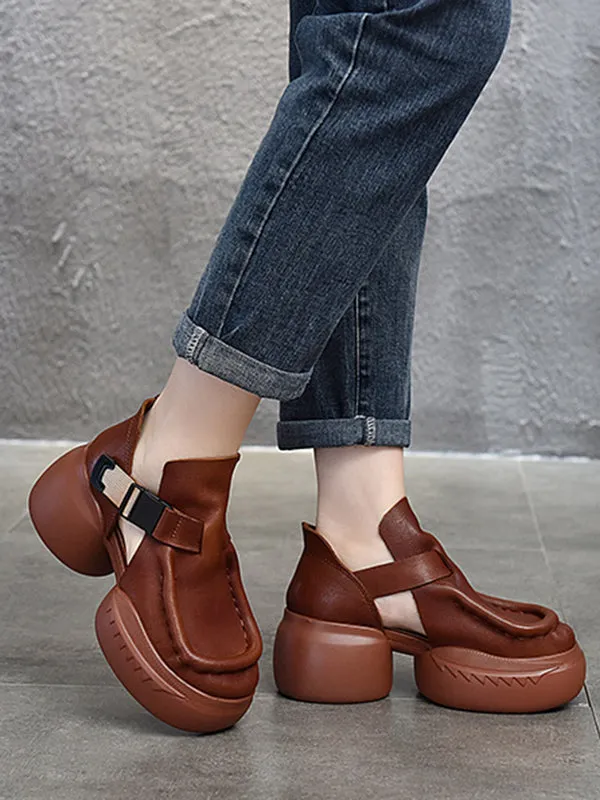 Closed-Toe Sandals Platform Shoes