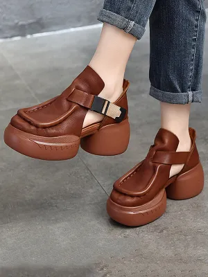 Closed-Toe Sandals Platform Shoes