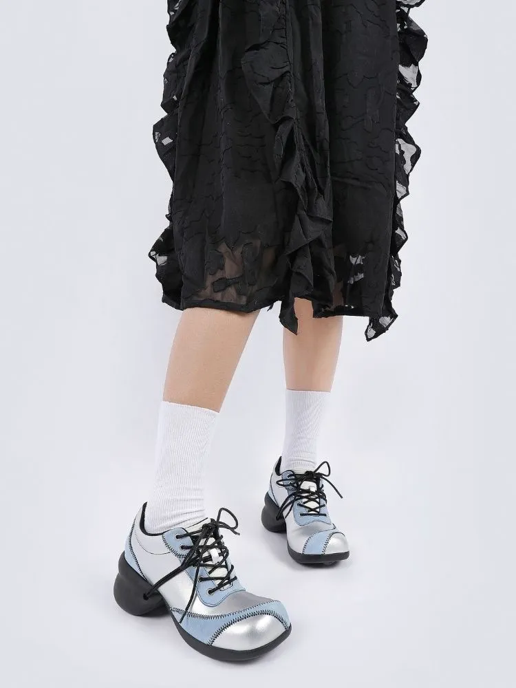 Color scheme deformed platform shoes【s0000002275】