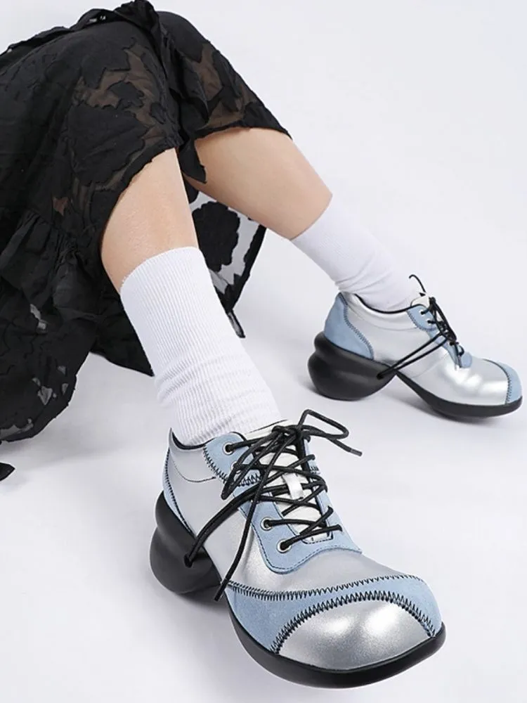 Color scheme deformed platform shoes【s0000002275】