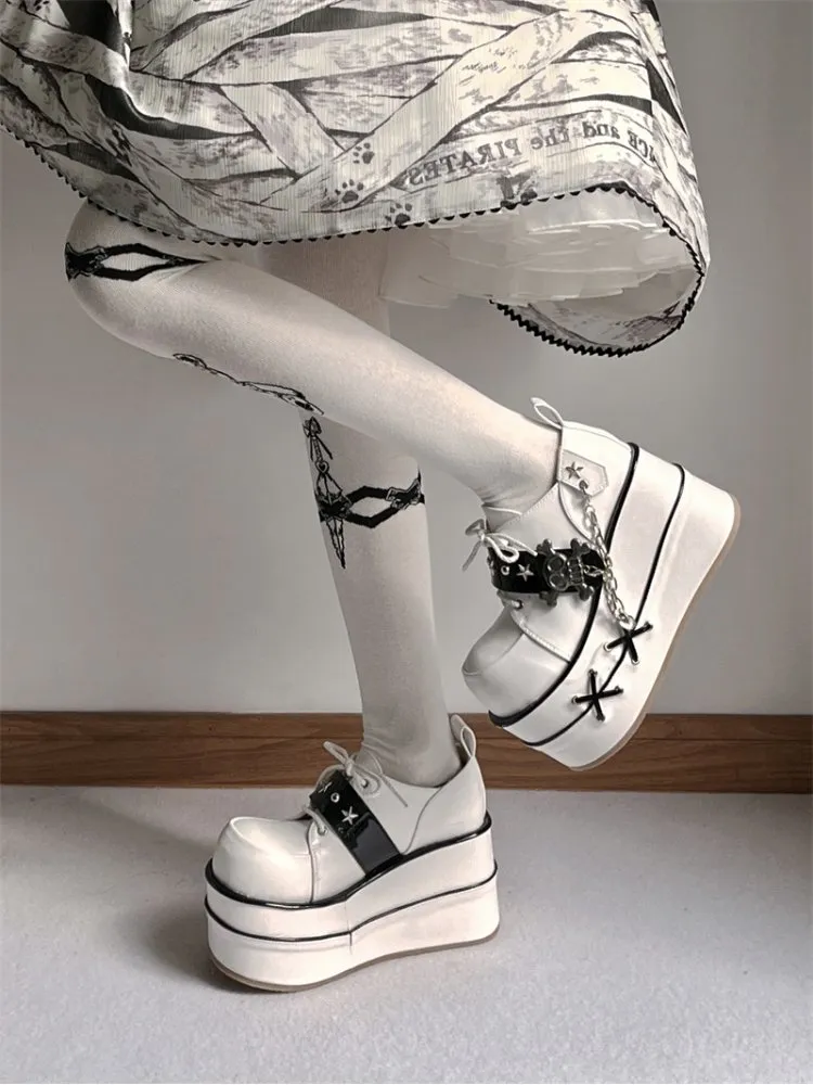 Cool punk skull platform shoes【s0000000003】