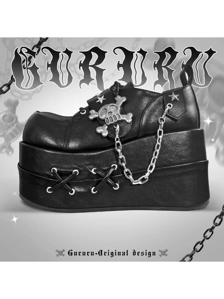 Cool punk skull platform shoes【s0000000003】