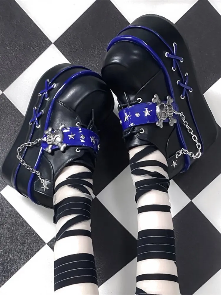 Cool punk skull platform shoes【s0000000003】