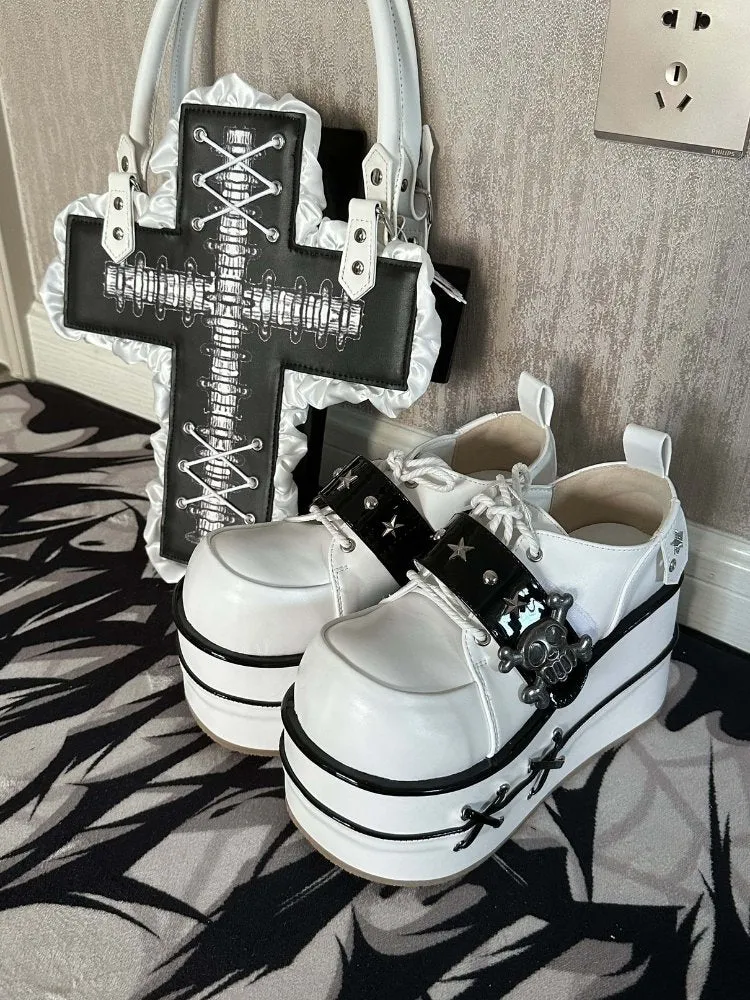 Cool punk skull platform shoes【s0000000003】