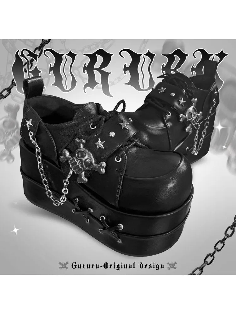 Cool punk skull platform shoes【s0000000003】