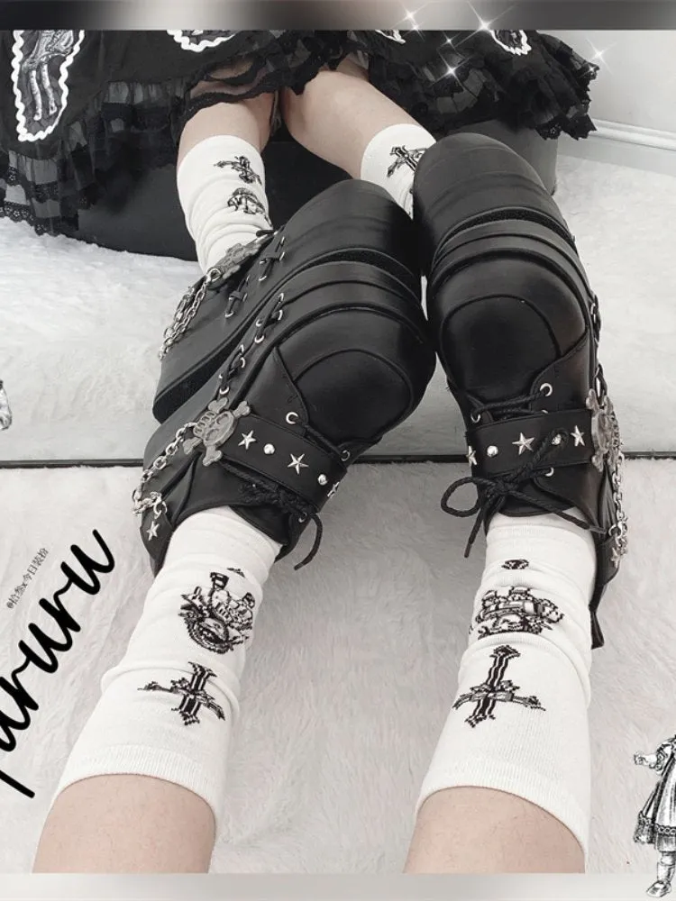 Cool punk skull platform shoes【s0000000003】