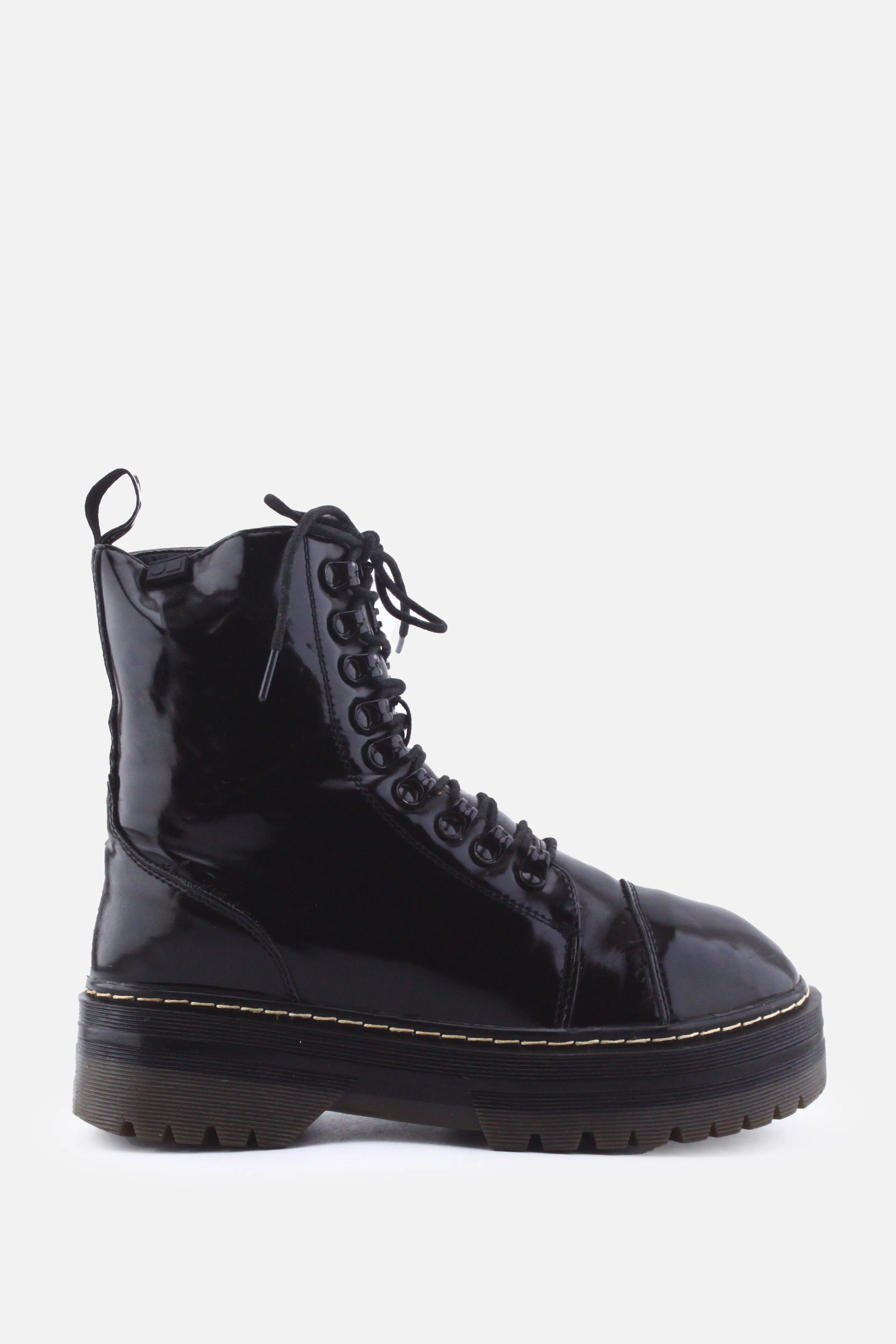 Cool Way Zipper Laces Combat Boots | 100% Synthetic Leather