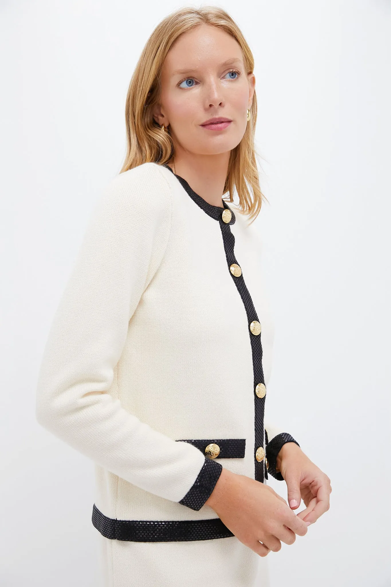 Cream and Black Stefi Sweater