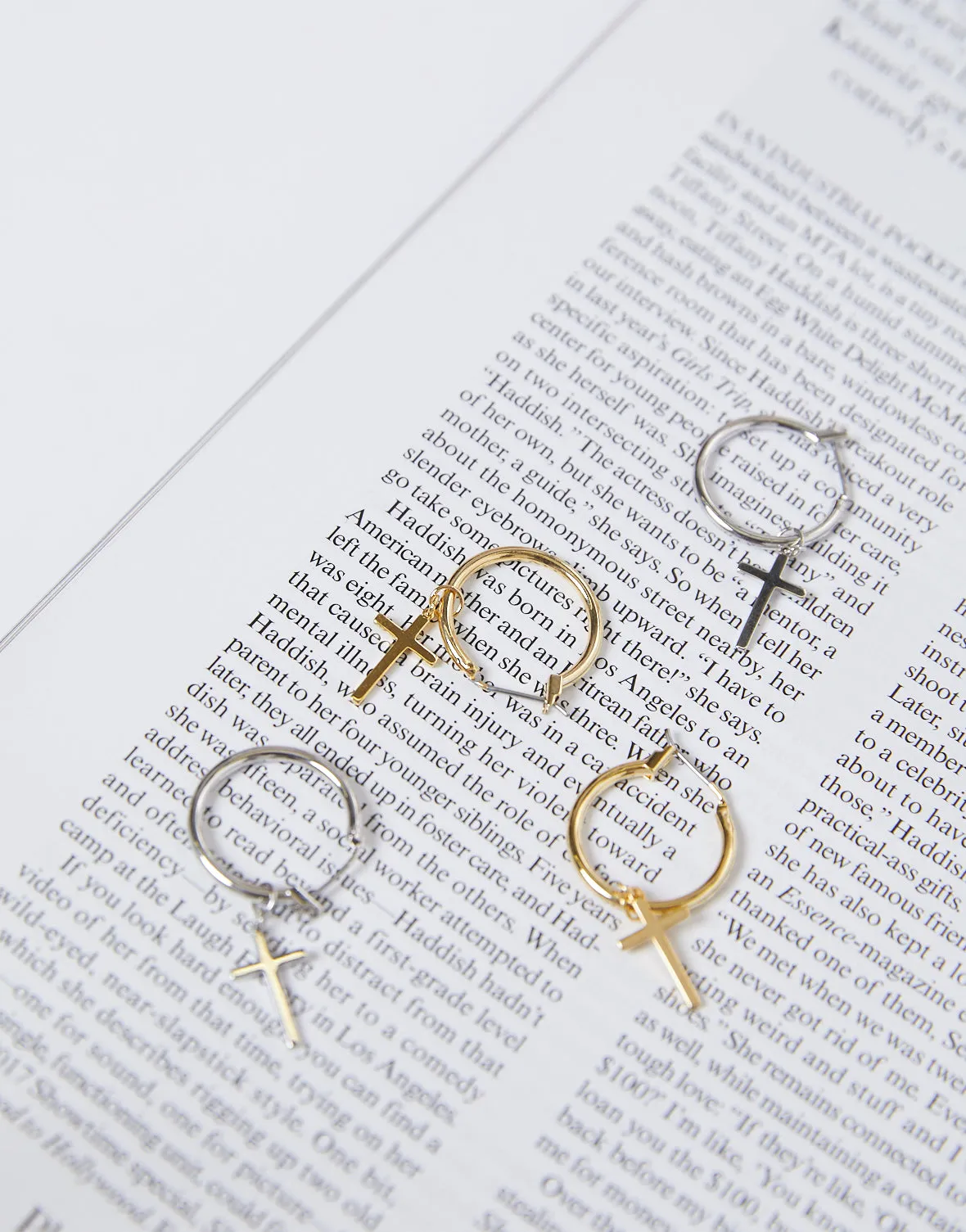 Cross My Heart Mini Hoop Earrings