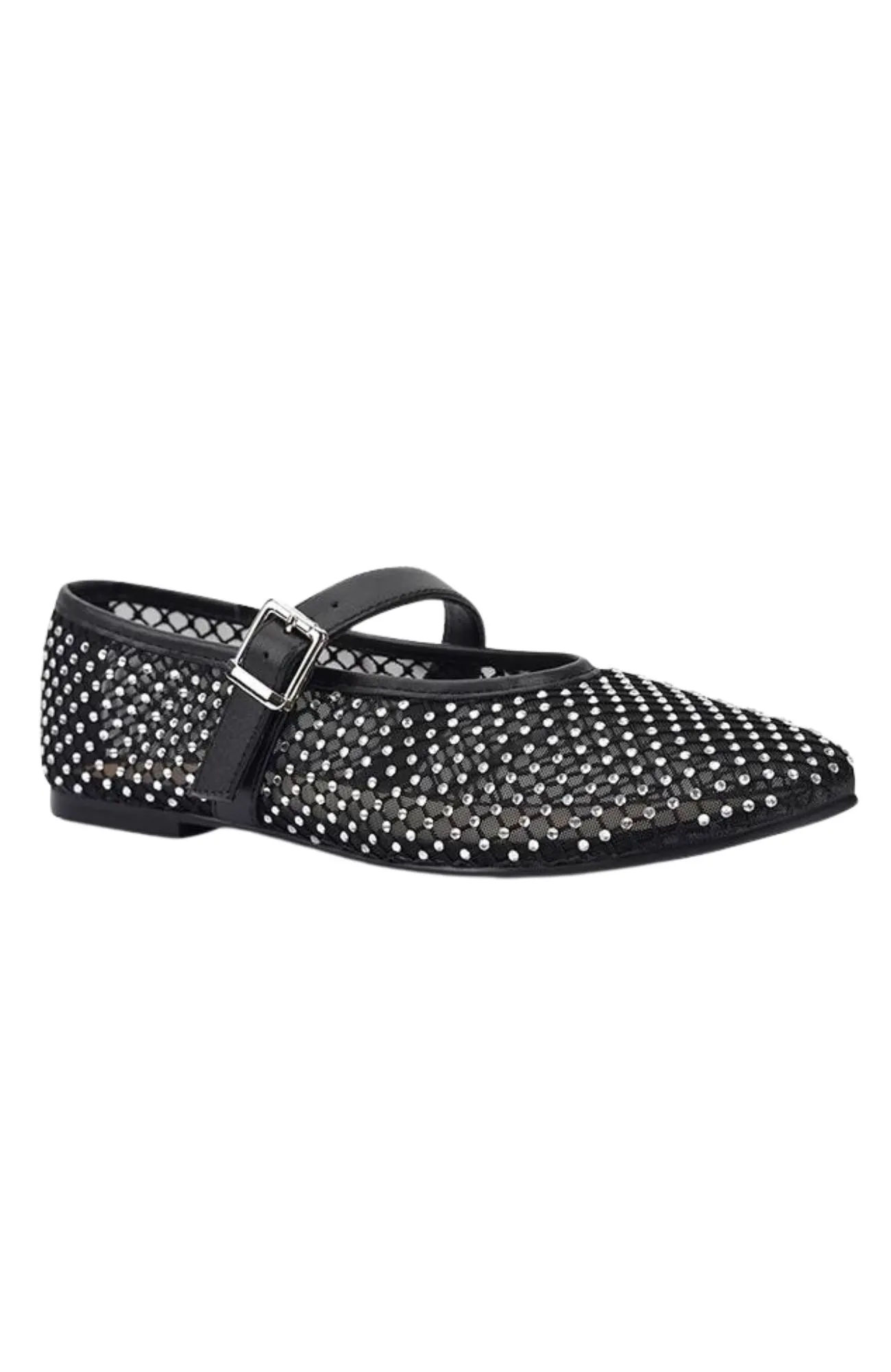 Damsel Diamante Mary-Jane Flats Black