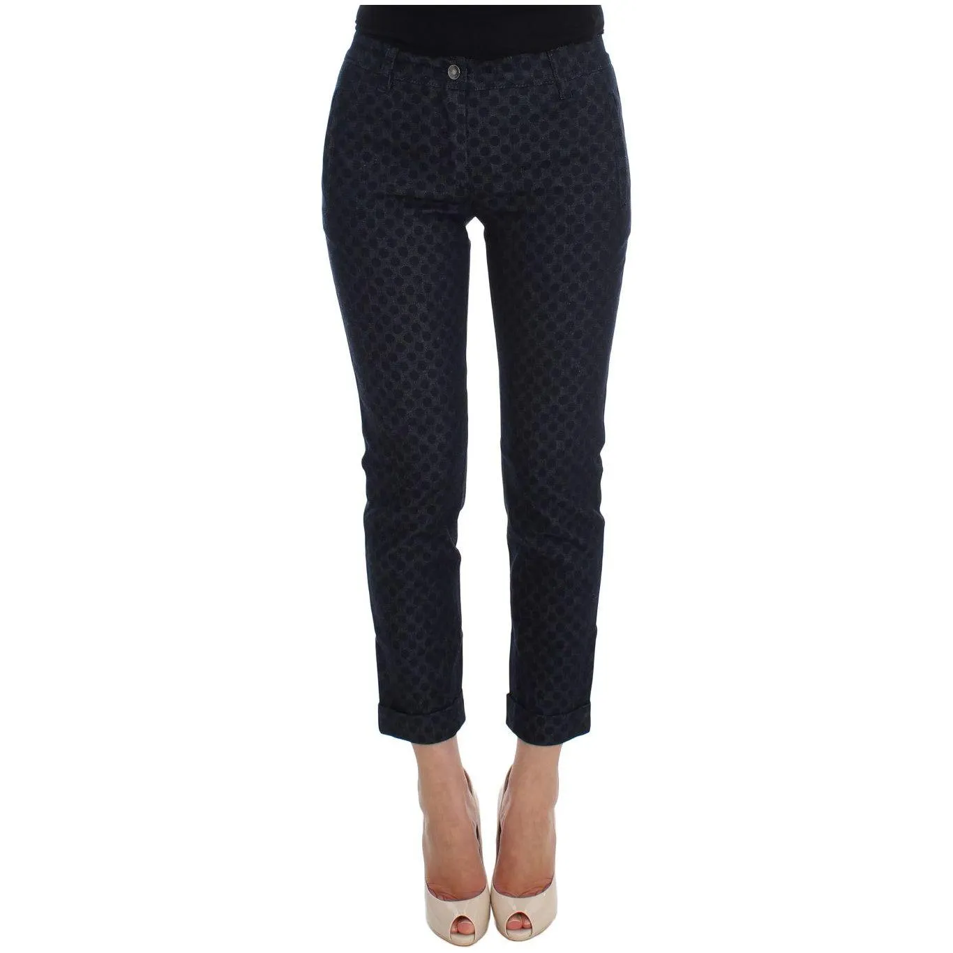 Dolce & Gabbana Chic Polka Dotted Capris Jeans