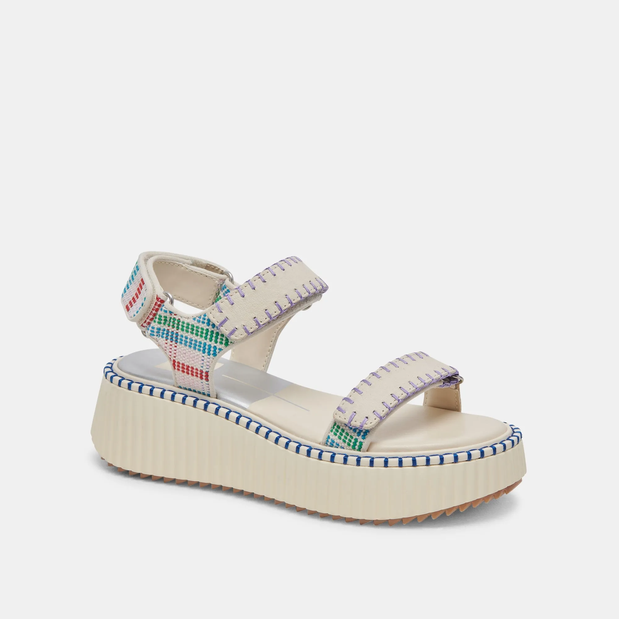 Dolce Vita Debra Sandals in Ivory Multi Nubuck