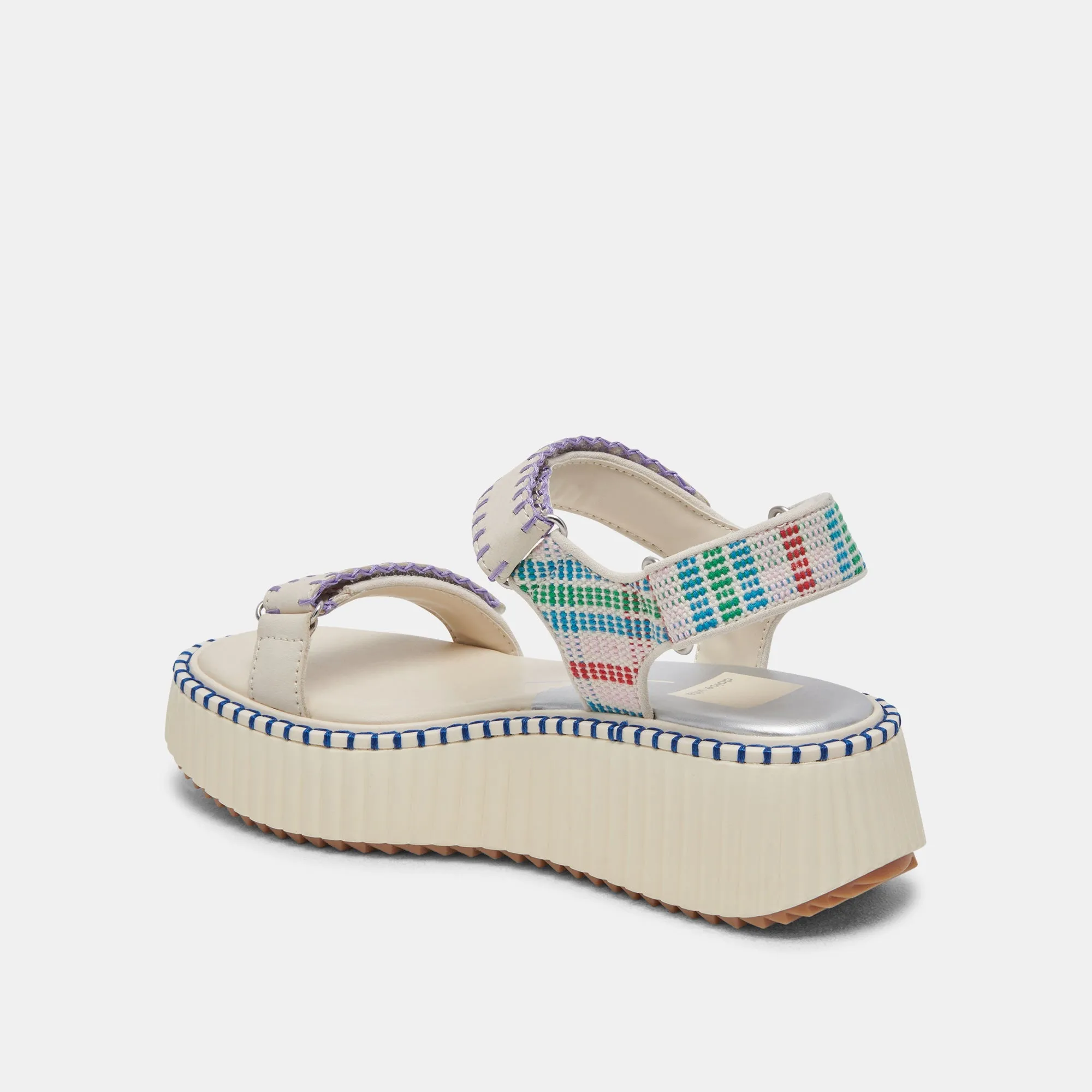 Dolce Vita Debra Sandals in Ivory Multi Nubuck