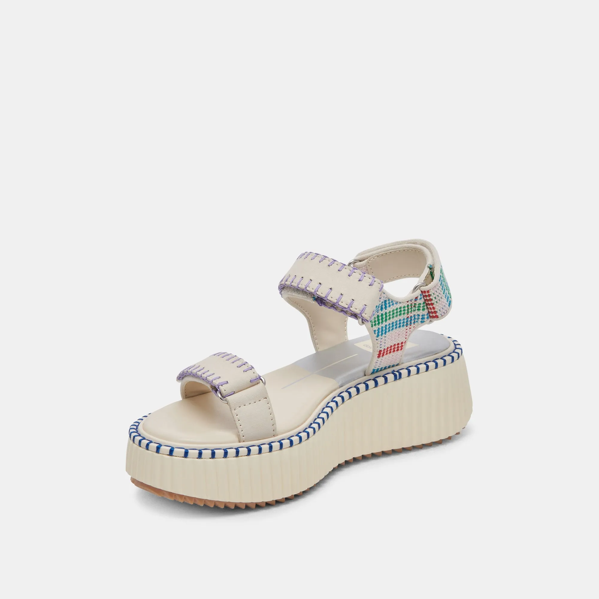 Dolce Vita Debra Sandals in Ivory Multi Nubuck