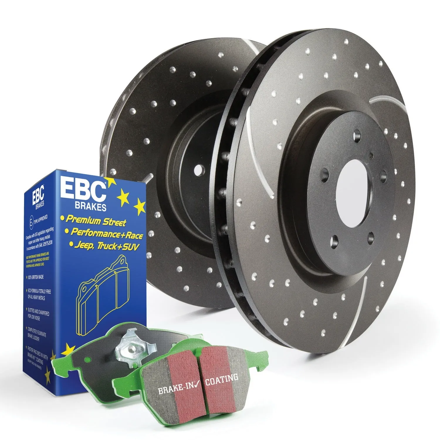 EBC Brakes S10KF1002 S10 Kits Greenstuff 2000 and GD Rotors